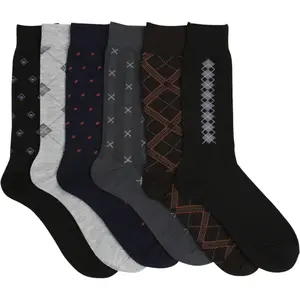 ToBeInStyle Men's Pack Of 6 Dress Socks