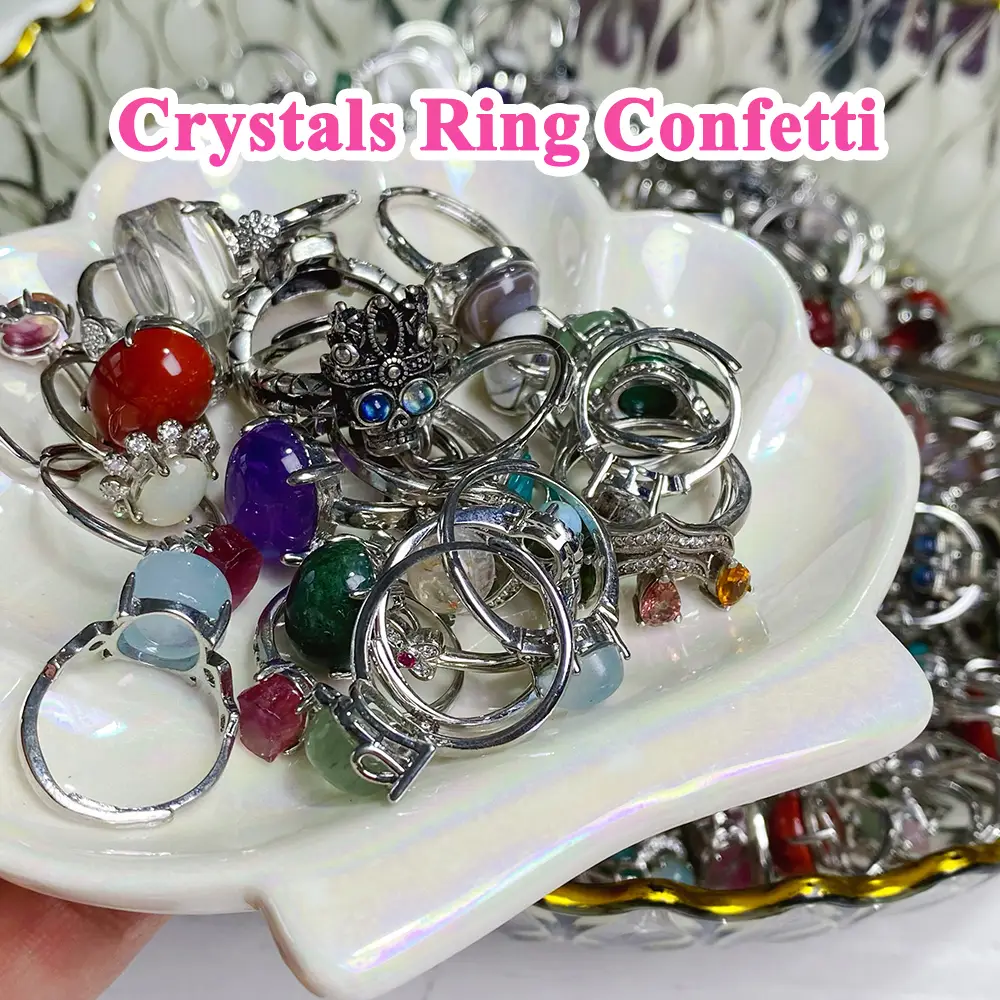 Crystals Rings Conffeti [Can Adjustable Size]