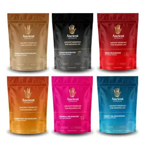 6 Mushroom 60g Bundle - 2 Month Supply of: Lions Mane, Chaga, Cordyceps, Reishi, Tremella, Turkey Tail - minimum 30% Beta Glucan content - Food Supplement