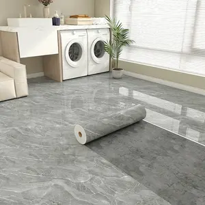 1 Roll 15.75in*118.11in Marble-Texture Self-Adhesive Wallpaper, Vinyl flooring, Waterproof Wallpaper for Floor Sticker, DIY Decor for Living Room, Bedroom and Bathroom, Marble Pattern Decorative Wallpaper