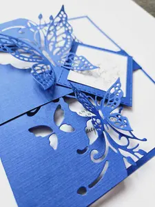 A set 10 pieces of Customized beautiful unique Classy handmade Wedding Invitations, Elegant Invitation with Envelopes