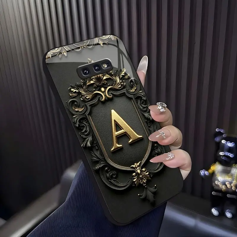 Galaxy S10e Cellphone Cover - Phone Accessory Compatible Stylish Shockproof Shell, Drop-Resist. Protect Cover, High-End Fingerprint-Proof Case, 26-Letter Design Option, Limited Promotion YM99