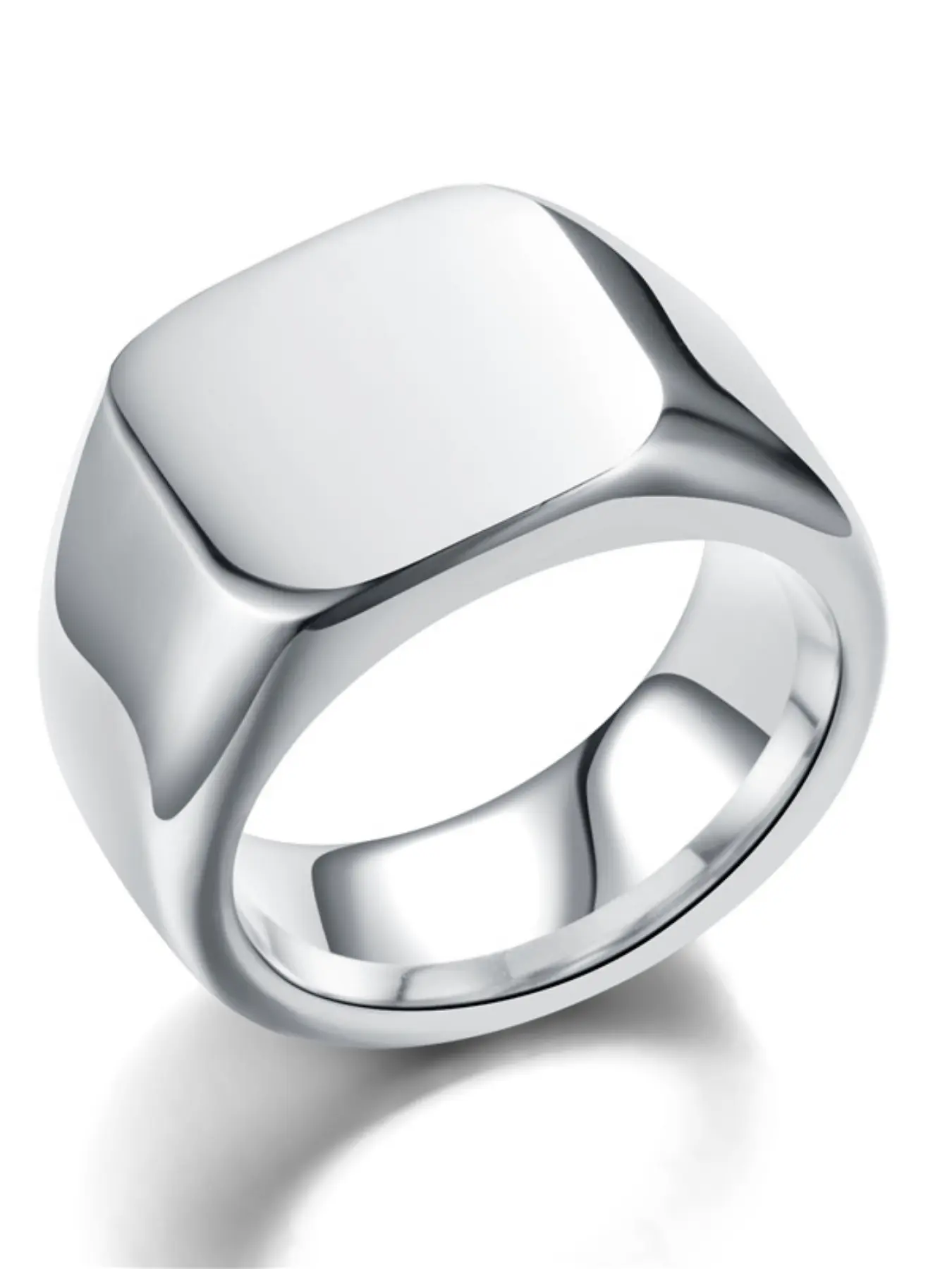 Men's minimalist stainless steel ring, polished, durable and stain-resistant, with a fashionable and modern design, suitable for both casual and formal occasions, Elegant casual ring, Fashion Rings, Everyday Ring