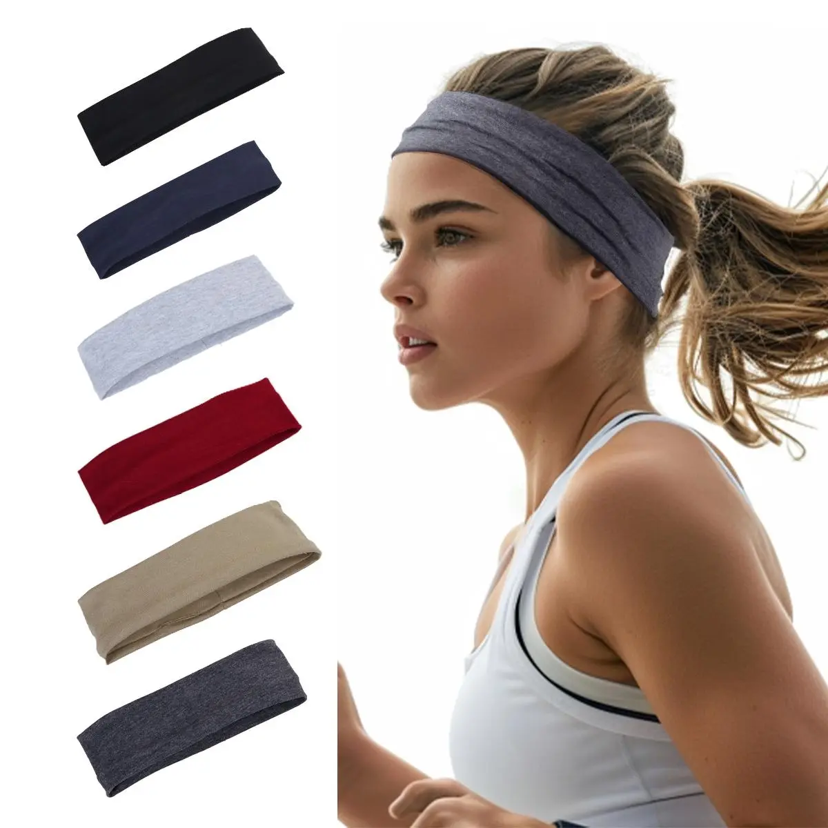 GOOGOO Sport Headbands for Women Men Non Slip Headband Workout Headbands Sweatbands Elastic for Yoga  Gym Running Sports Travel Daily Style summer hairstyles #TikTokShopSummerSale