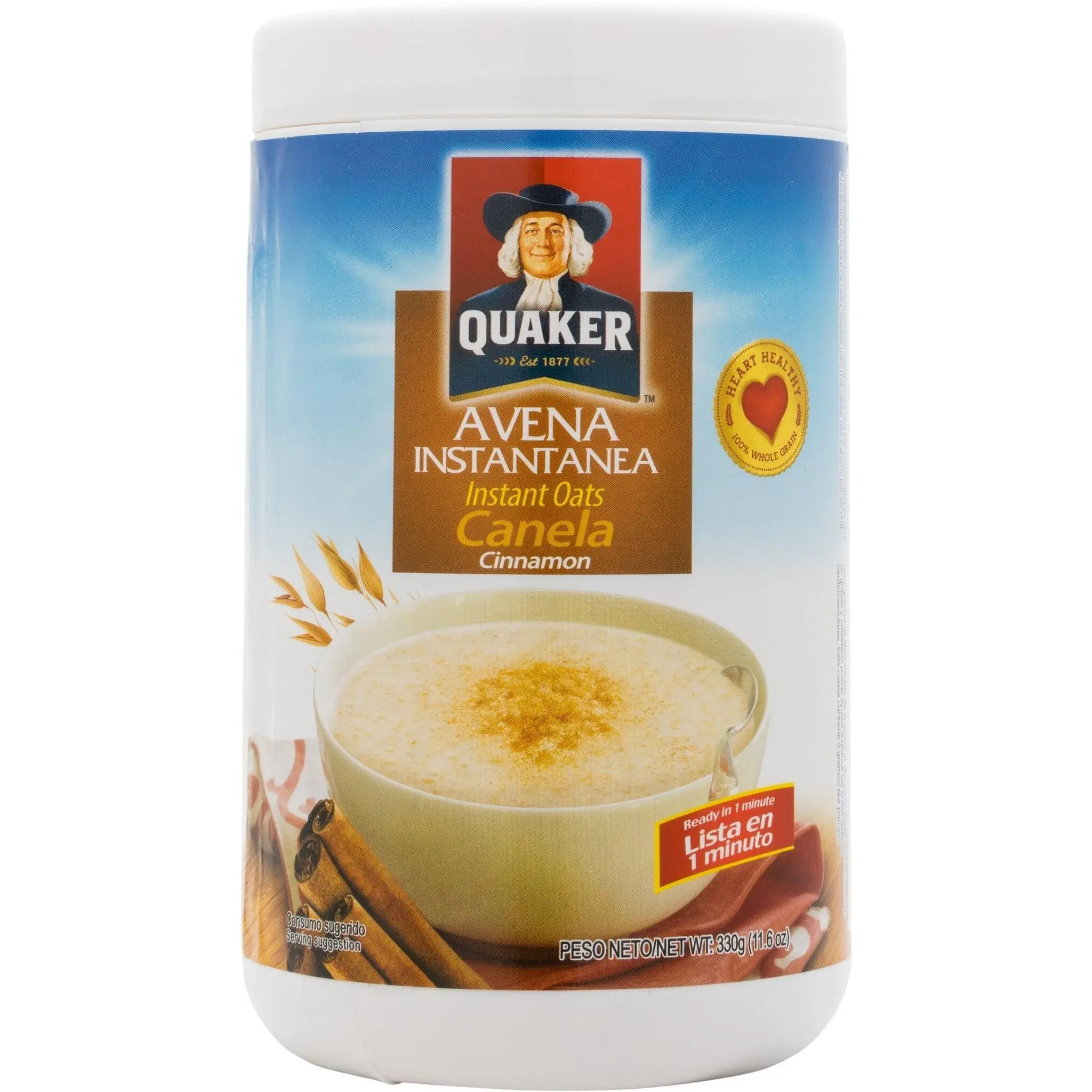 Quaker Cinnamon Spice Traditional Flavor Oatmeal Pack - 11.6 oz Healthy Cereal, Natural Whole Oats, Convenient Size, Easy Prep, Multiple Servings, Trusted Quaker Oats Company (Pepsico) Pantry Breakfast Porridge Food