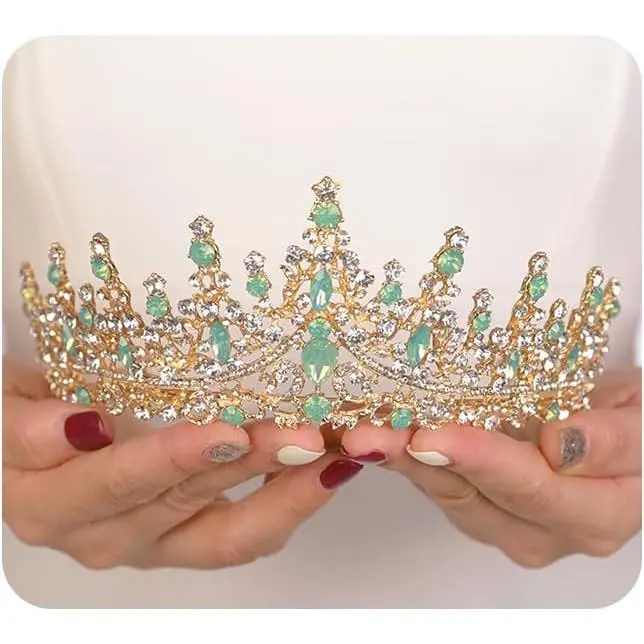 Baroque Tiara and Crown for Women  Wedding Headband Tiara Hair Accessories for Bride Birthday Prom Party
