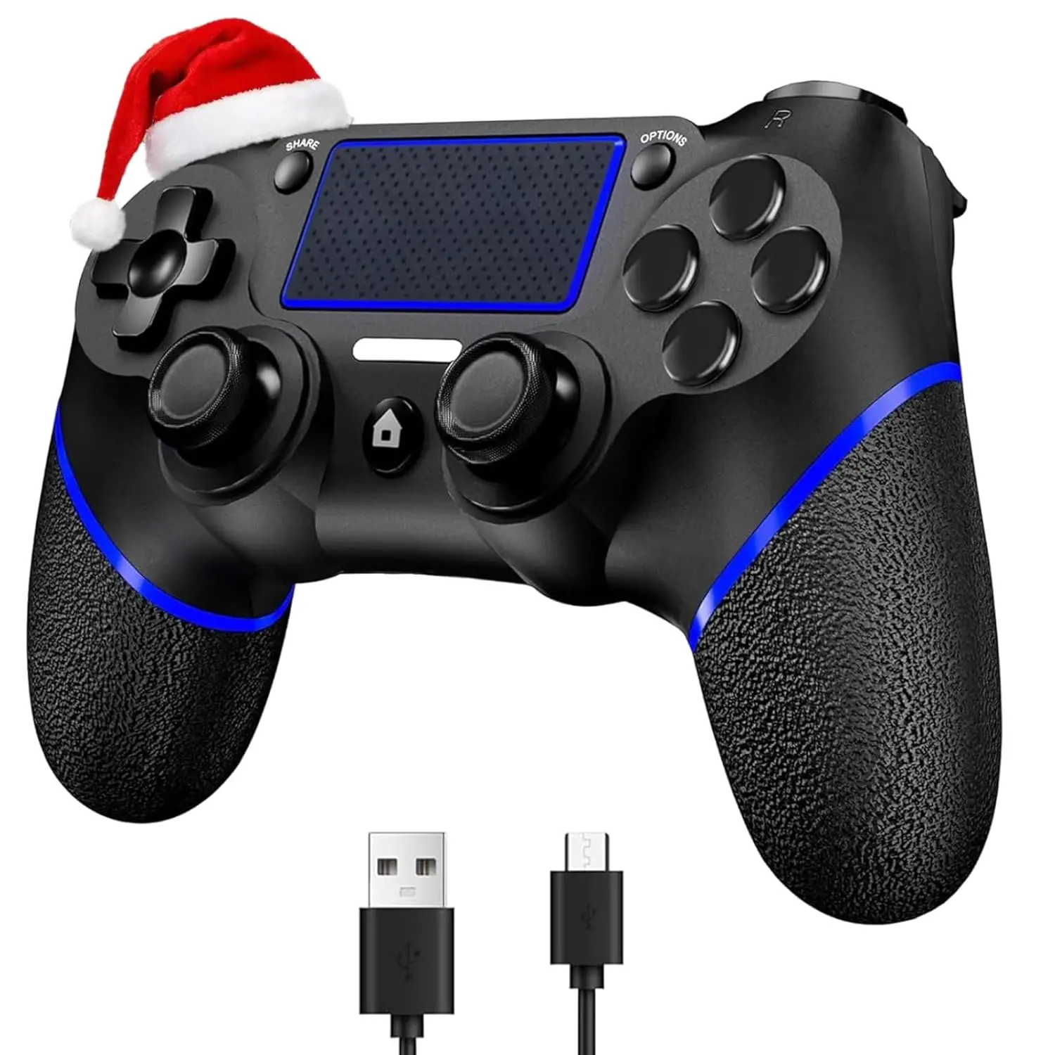 Wireless Game Controller for PS4, PS4 Slim/Pro Consoles & PC, with Touchpad, 3.5mm Headphone Jack, Bluetooth Connection, 6-Axis Motion Sensing & Dual Vibration Feedback