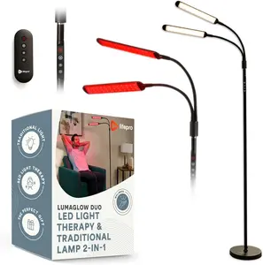 Lifepro Infrared LED Therapy Lamp – Dual Head Design with 216 LEDs, 660nm & 850nm Modes – Adjustable Light for Skin Wellness & Relaxation, Home & Office Use