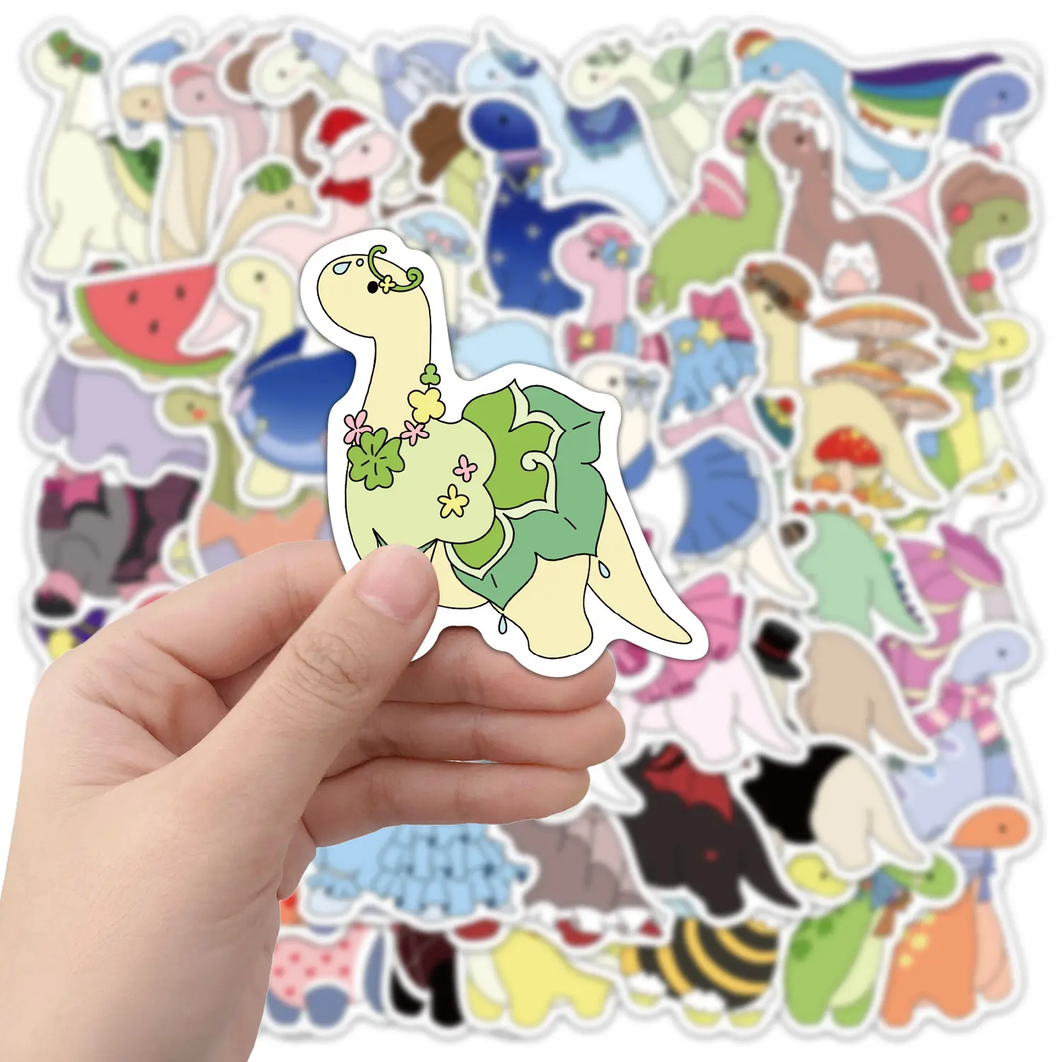 50pcs Colorful Dinosaur Cartoon Doodle Stickers, Stickers For Cars, Decals, Office Supplies and Notebook Accessories, Used To Decorate Journals, Scrapbooks, Computers, Water Bottles, Cars, Etc.