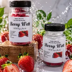 Slippery Elm Bark, Maca Root Capsules, Strawberry Powder (BERRY WETT) Feminine Care Healthcare Dietary Supplement