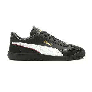 PUMA Womens Club 5V5 Script Lace Up Sneakers Shoes Casual - Black