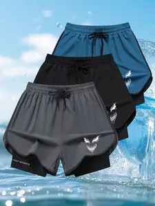 Men's Regular Fit Bird Print Boxer Briefs, Breathable Comfortable Underwear for Daily Wear, Casual Men's Underwear for All Seasons