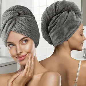 1pc Women's Dry Hair Towel  - Pineapple Dry Hair Cap, Soft Microfiber, Wrap-Around Hair Design, Water-Absorbent & Quick-Drying, Hair Turban Towel