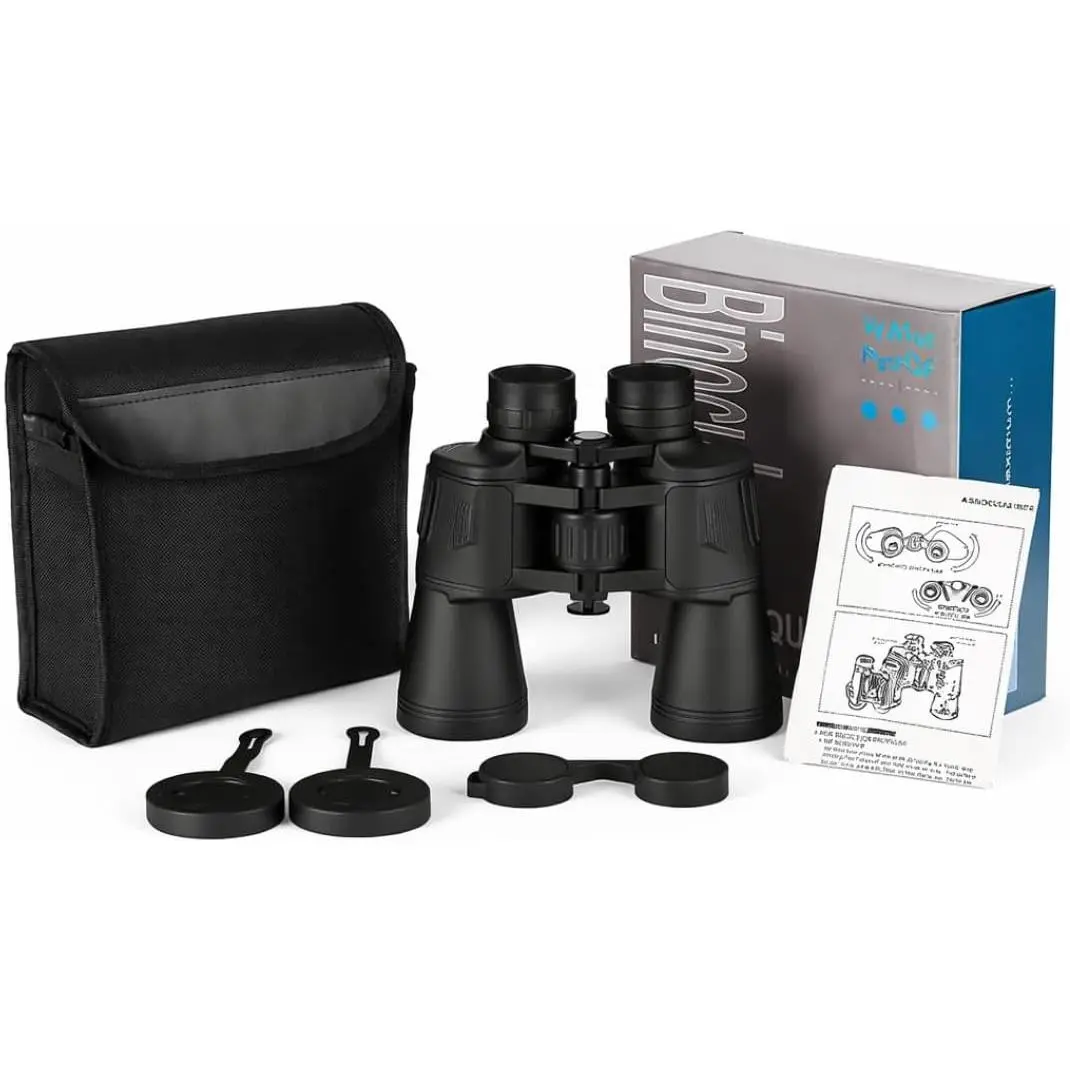 10x50 Magnification Professional High-Power Binoculars for Adults – HD Vision with 50mm Objective Lens, K9 Prism, Durable Design for Bird Watching, Hunting, Stargazing, Sports & Outdoor