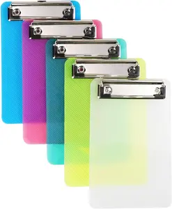 5 Pcs A6 Mini Clipboards Set – 4.7x7.3" Colorful Plastic Pocket Clipboards for Classroom, Office & Restaurant Organization (Dopamine Color Scheme)