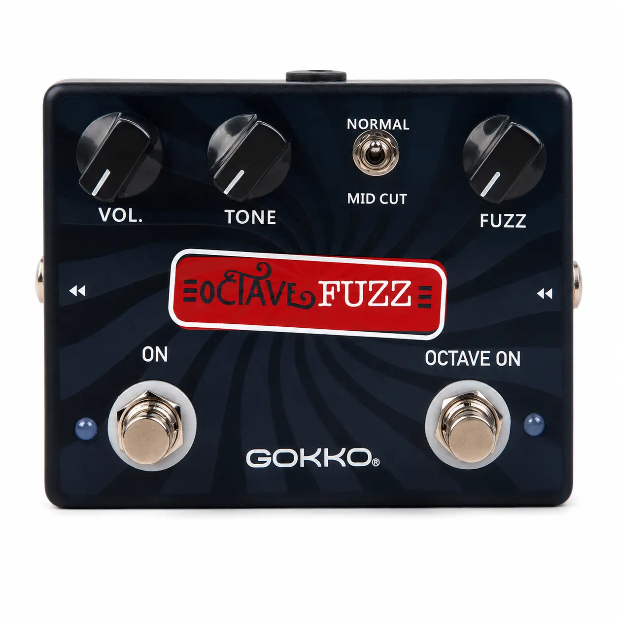 GK-31 Octave Fuzz Pedal for Electric Guitar, Dual Footswitch, Mid-Cut Switch, True Bypass