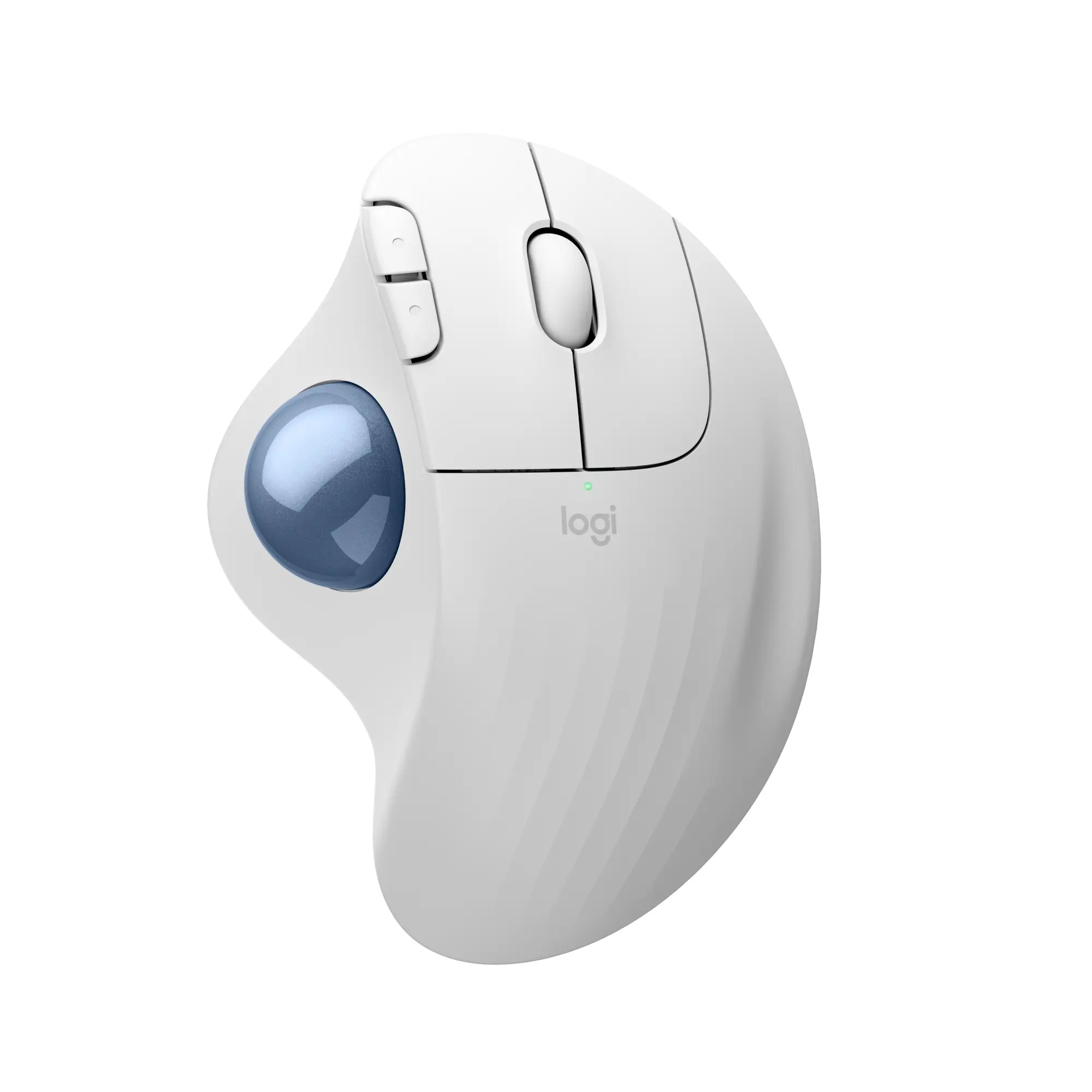 Logitech ERGO M575S Wireless Trackball Mouse, Wireless Ergonomic Mouse With Bluetooth and Encrypted Dongle, White