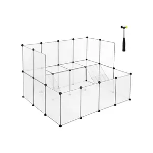 SONGMICS Guinea Pig Playpen with Dense Ramp