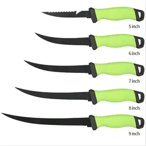 Professional Grade Fishing Filet Knife - Stainless Steel - Multiple Sizes - Soft Grip