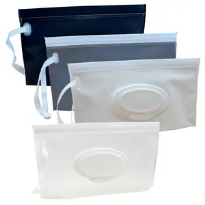 Wet Wipes Pouches, 4 count  Wet Wipes Dispensers, Travel Wet Wipes Bags Cases,  Refillable Portable Wipe Carrying Pouches for  Adult Teenager