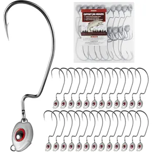 Fish Eye Swimbait Jig Heads - Lifelike 3D Big Eyes, Weedless Anti-Snag Design, Durable Weighted Hooks - Assorted Kit 1/8oz to 1/2oz for Bass Fishing in Freshwater & Saltwater