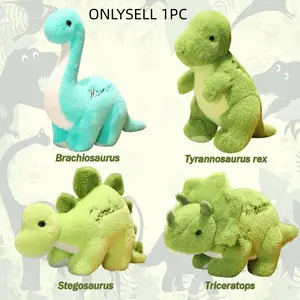4 Styles Cartoon Dinosaur Plush Toys Soft Dino Stuffed Animals Plush Doll Kawaii Tyrannosaurus Toys Tanystropheus Plush Triceratops Toy Dolls Cute Gift For Children Boys Birthday Gifts For Kids Theme Party Supply Home Decoration