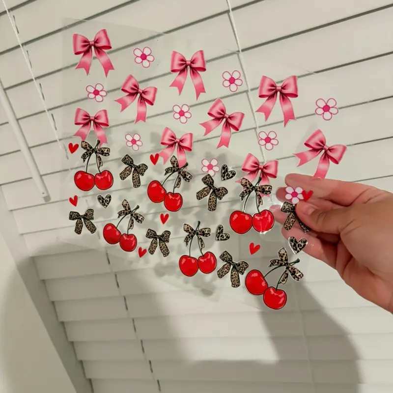 Cherry/ bow decal