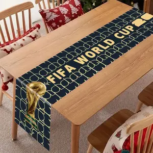 FIFA World Cup 2026 Table Runner with Trophy Design for Dining Table Decorations Home Party Decor