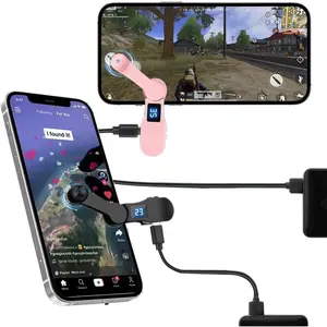 Smart Automatic Screen Clicker Tapper, Fast Click Simulation Continuous Finger Gadget for iPhone for iPad Smart Phone Device Live Streaming Apps Video Live Broadcasts Reward Likes Tasks Games Shopping-Pink