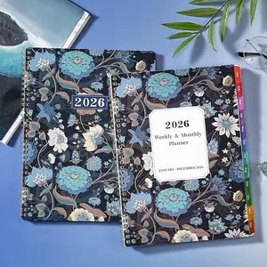 2026 Planner - 2026 Calendar Planner, Jan. 2026 - Dec. 2026, 2026 Planner Weekly and Monthly with 12 Colorful Monthly Tabs, 8.5" x 11" Inner Pocket, Twin-Wire Binding