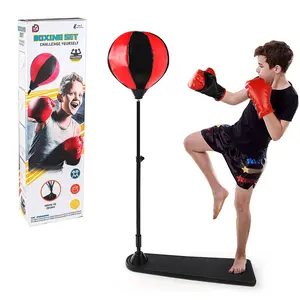 Adjustable Base Boxing Ball Set, Indoor/outdoor Foot Pedal Speed Ball with Gloves, Kids/adults Boxing Set, Sports Leisure Family Interaction, Boxing Equipment