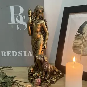 Hecate Magic Witch Goddess Statue, Resin Garden Outdoor Decoration, Garden Accessories, Independent Altar & Natural Goddess Figurine