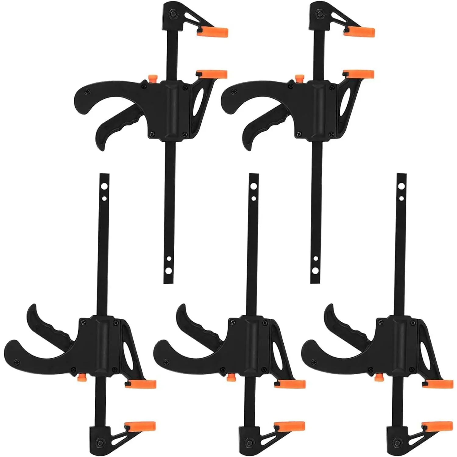 4 Inch Bar Clamps for Woodworking, 5 Pcs Trigger Quick Grip Clamps, One Handed Ratchet Wood Working Clamps, Mini Small Bar Woodworking Clamps for Wood Gluing Crafts (5) (5) (5) (4Inch) (5, 4Inch)