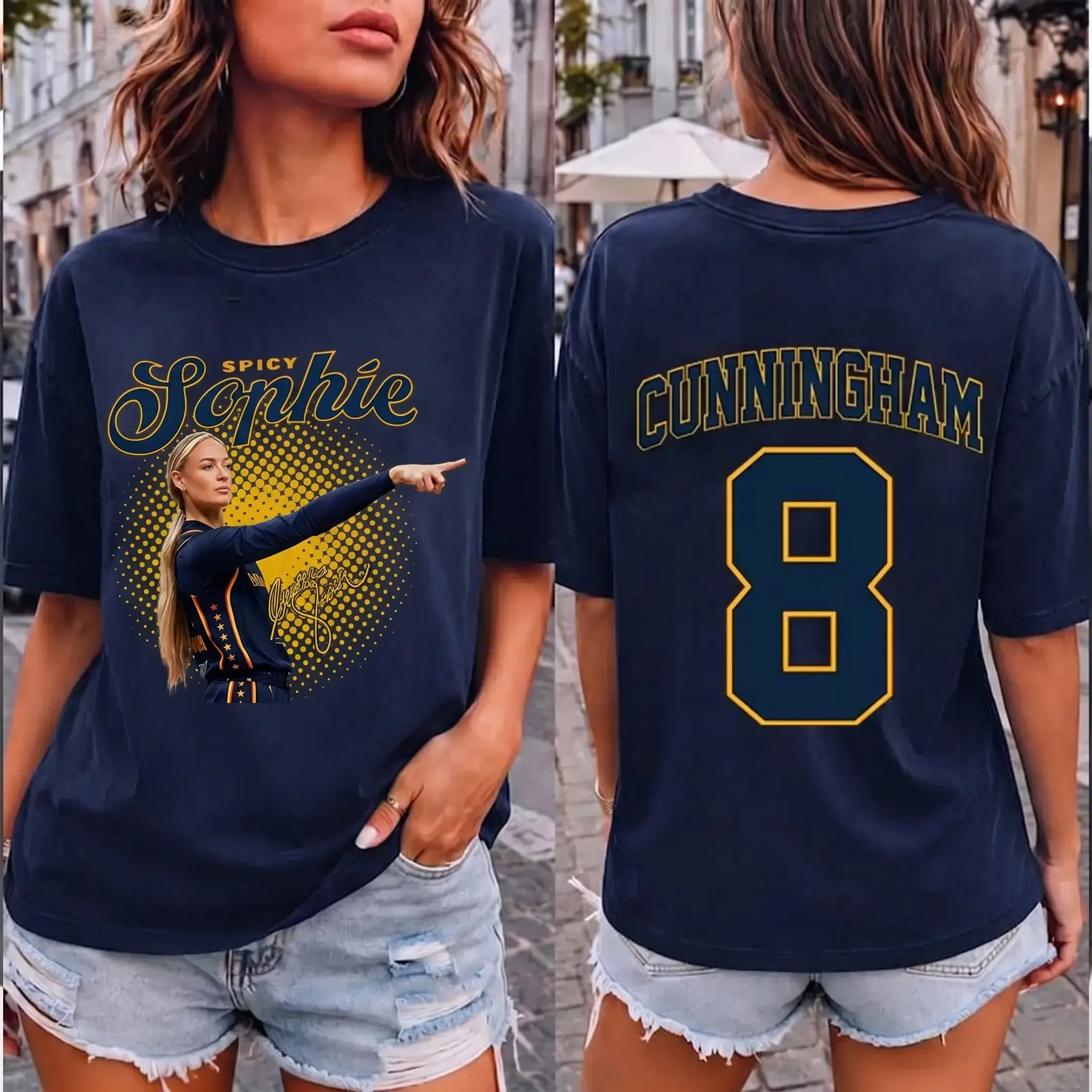Sophie Cunningham 8 Vintage Unisex Shirt, Sophie Cunningham Basketball Graphic Tee, Spicy Sophie Fan Shirt, Game Day Sports T-Shirt, Sophie Cunningham Jersey Style Gift