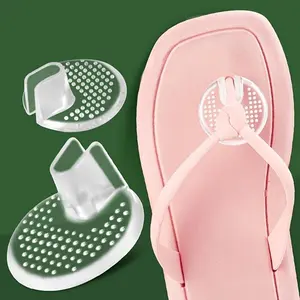 Round Flip-flop Clip Foot Pad, 10pcs/set Invisible Silicone Foot Pad, Half Size Pad, Toe Protectors, Toe Separators, Pedicure Care Tool for Thong Sandal