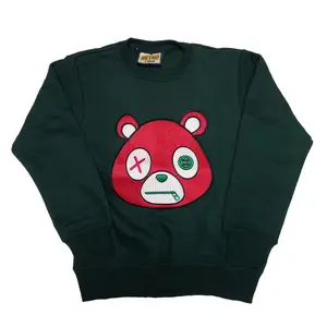 Retro Label Mask Bear Crewneck (Green)