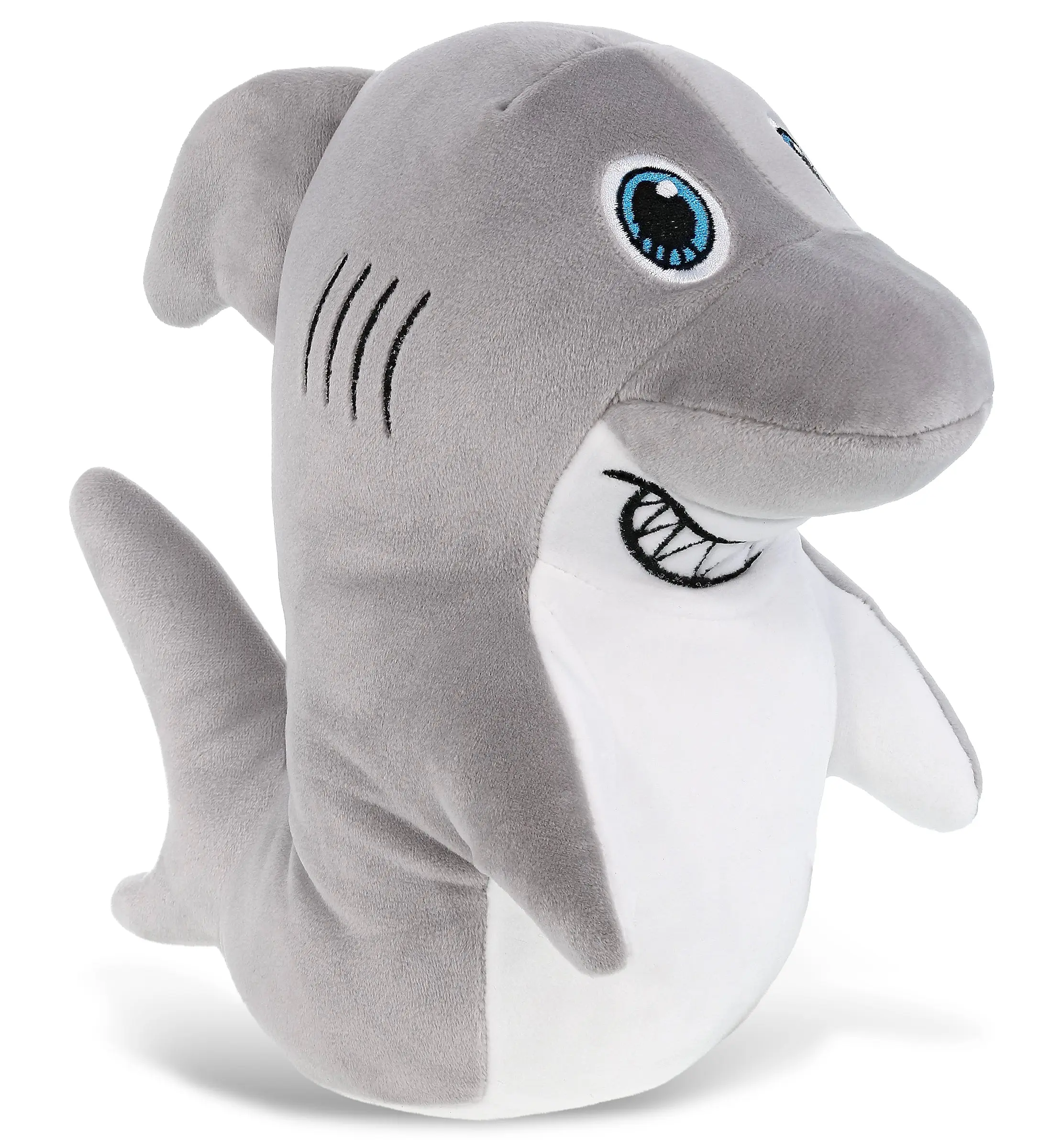 DOLLIBU SNUG-MOOSHIES Standing Shark, Soft Plush Material Unisex Stuffed Toy for Toys & Hobbies, Unisex Plush Toy, Polyester, Ages 0-12