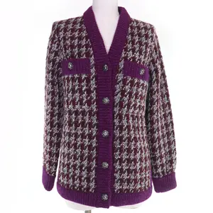 Pre-owned CHANEL Cashmere Small Leather Goods Knit Cardigan
