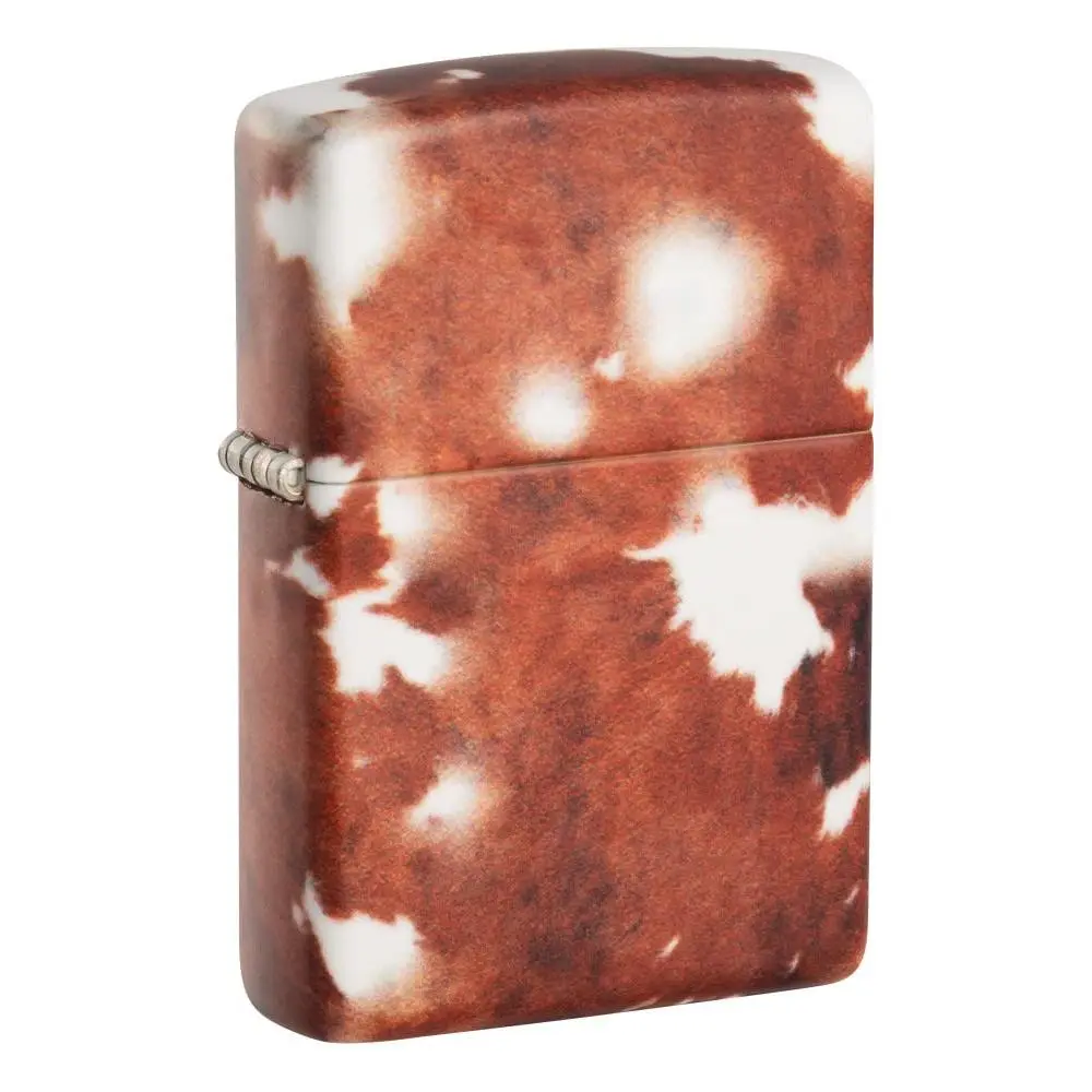 Zippo 48216 Cow Print Design Lighter, Durable Lightweight Unisex Casual Home Supplies Accessories, Refillable Lighter, Compact