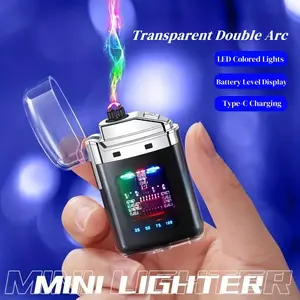 USB Rechargeable Lighter - Portable Windproof Flameless Rechargeable Lighter, Great for Outdoor Camping and Hiking, No Batteries Required