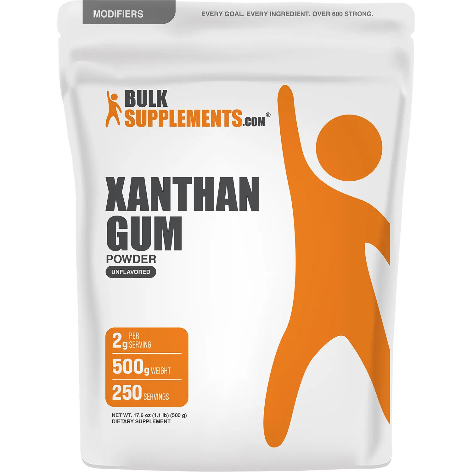 BulkSupplements Xanthan Gum Powder - No Additives Thickening Agent & Food Additive - 500g, 2g per Serving - For Salad Dressings, Prevents Spoilage