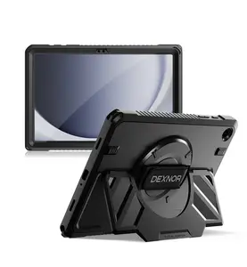 Dexnor Case for Samsung Galaxy Tab A9+/A9 Plus/A11+/A11 Plus 11 inch, Rugged Protective Case with 360° Rotating Hand Strap & Large Steady Stand & Screen Protector Shockproof Full-Body Bumper Cover