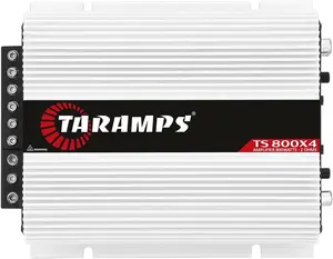 Taramps TS 800x4 Car Audio Multichannel Amplifier 800 Watts Rms 2 Ohms 4 Channel 2 Bridged Channel Full Range Crossover RCA High Level Input Class D