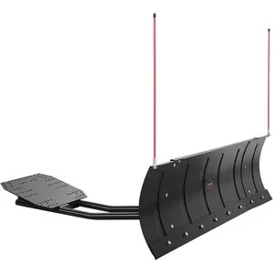 VEVOR Snow Plow Blade, 43 in/60 in Width Adjustable Snow Plow Kit, Easy to Detach, Universal Mount Plowing Attachment with Rubber Flaps, Heavy Duty Steel Blade, Compatible with Most UTV & ATV