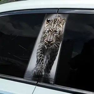 2 Wild Cheetah Close-up Theme Car Stickers Easy Peel Sticker B-Pillar Protection, durable and resistant to aging, perfect for personalizing your vehicle, protecting the car | Striking visuals | Peelable sticker, auto, Side Decals, Car Decorative Sticker