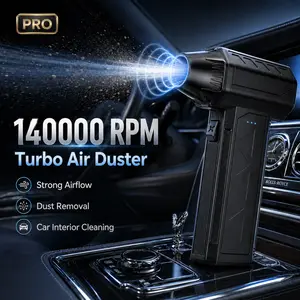 JVSCAM Portable Type-C Rechargeable Air Duster with 140000 RPM Turbo Jet Fan for Keyboard, PC Cleaning,summervibes