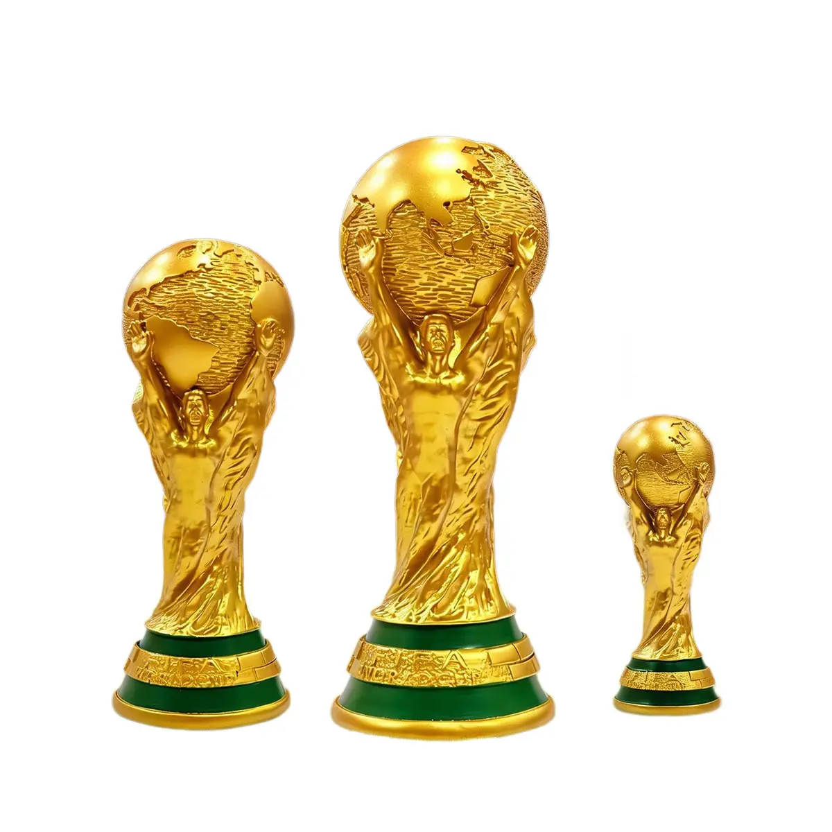 Premium Soccer Trophy Replica Set - Soccer Championship Collectible, Football Display Decor, Desk Ornament, Fan Shop Gift for Collectors & Sports Enthusiasts