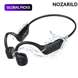 Wireless Bone Conduction Headphones, Bluetooth-Compatible Waterproof and Sweatproof Sports Earbuds, Earphone with Microphone for Running, Cycling, Hiking and Driving, Waterproof Headphones, Sports Earphones