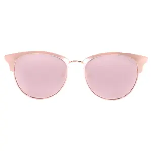 Marilyn Monroe Polarized Rose Gold Mirrored Cat-Eye Sunglasses with UV 400 Protection & Free Carrying Case