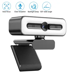 4K Webcam with Light for PC/ Laptop 1080P 2K HD Streaming  Desktop  Conferencing Webcam for Online Classes